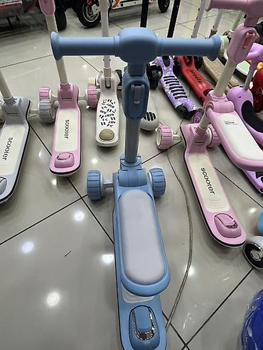 oturacaqlı scooter: Uşaq skuteri – 3 təkərli, oturacaqlı, tənzimlənən - Model: 3 təkərli — 3