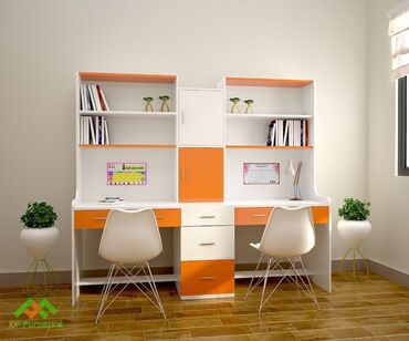 Sifarişlə yazı masaları: Dördbucaq masa, Stulsuz, Polkalı, Siyirməsiz, Türkiyə, Mat laminat — 28