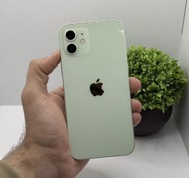 купить телефон в рассрочку без участия банка: IPhone 12, Колдонулган, 128 ГБ, Жашыл, Заряддоочу түзүлүш, Коргоочу айнек, Каптама, 78 %