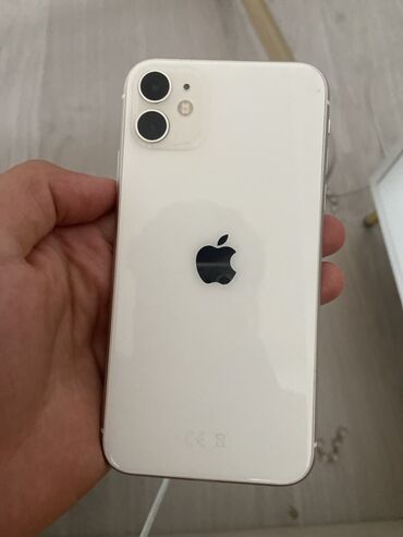куплю старые телефоны: IPhone 11, Б/у, 128 ГБ, Белый, Защитное стекло, Чехол, 66 %