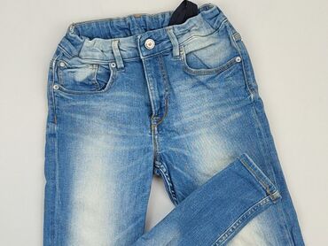 czarne jeansy rurki: Spodnie jeansowe, 10 lat, 134/140, stan - Zadowalający