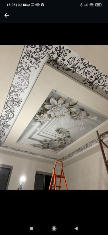 Натяжной потолок: Натяжной потолок Глянцевое, Матовое, 3D потолки Бесплатный замер, Гарантия, Монтаж — 5