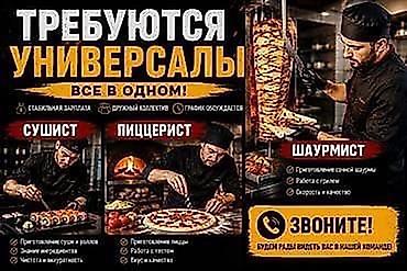 Повара: Требуется Повар : Универсал, Фаст-фуд кухня — 2