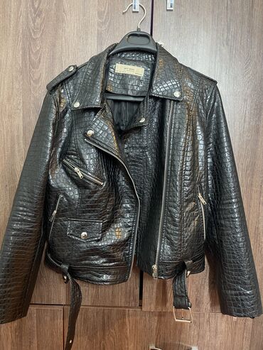 секонд хенд кожаные куртки: Кожаная куртка, Косуха, Приталенная модель, Укороченная модель