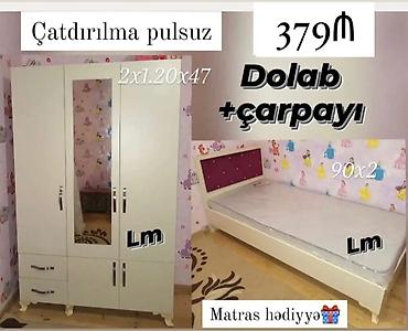 gence matras: Dolab + çarpayı dəsti - Qiymət: 379₼ - Çatdırılma: pulsuz - Matras — 1