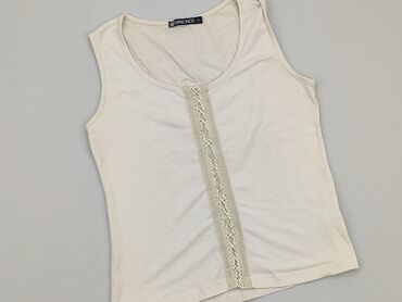 beżowe t shirty oversize: T-shirt, L, stan - Dobry
