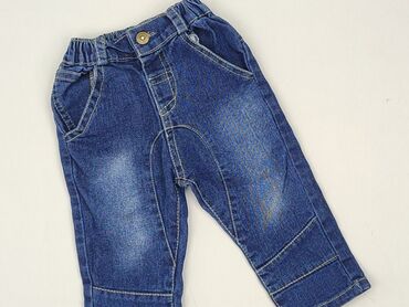 ubranka dla niemowląt 0 3 h: Denim pants, 6-9 months, condition - Perfect