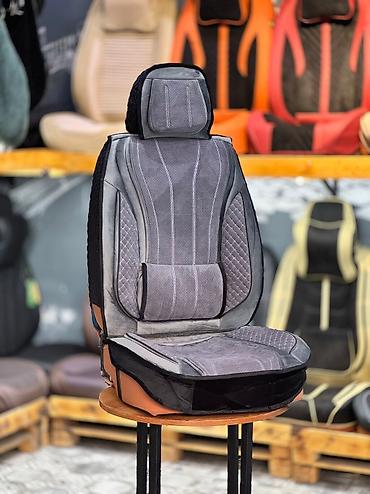 Чехлы и накидки на сиденья: Чехлы Алькантара, С подушкой, цвет - Черный, Новый, Бесплатная доставка, Платная доставка, Самовывоз — 5