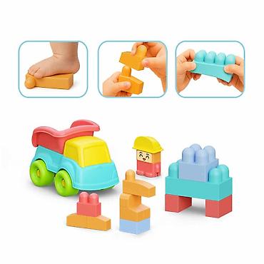 Kocke za decu: Meki konstrukcioni blokovi – Soft Bloki Blocks (24 delova) - — 6