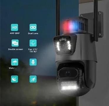 profesionalni ring light: Spoljna Wi‑Fi PTZ sigurnosna kamera – GuoanVision 4K Ultra HD, 8MP — 3