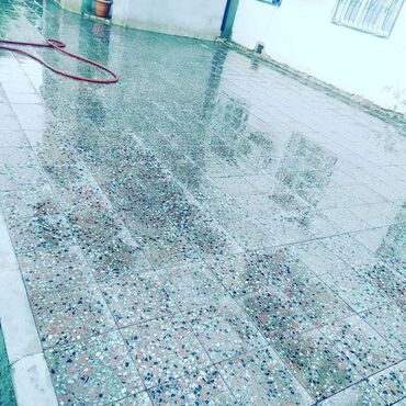 Tamet: Tamet döşəmə xidməti – dekorativ beton/daş təməli ilə həyət və giriş — 37