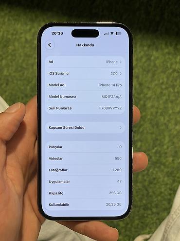 i̇pone 11: IPhone 14 Pro, 256 GB, Deep Purple, Simsiz şarj, Face ID — 6
