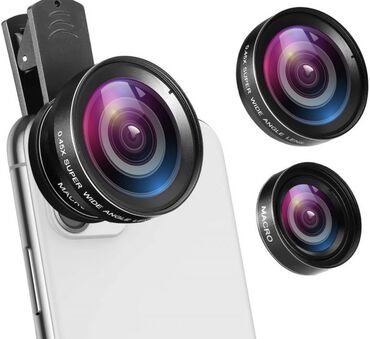 Веб-камеры: Макро линза объектив на телефон 2в1 0.45X37мм (2 линзы - макролинза и