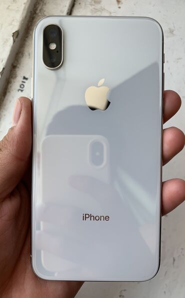 ноутбук бишкек цена: IPhone X, Б/у, 64 ГБ, Белый, Защитное стекло, Чехол, 100 %