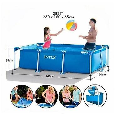 Каркасный прямоугольный бассейн Intex 28271 - Размеры: 260 × 160 × 65