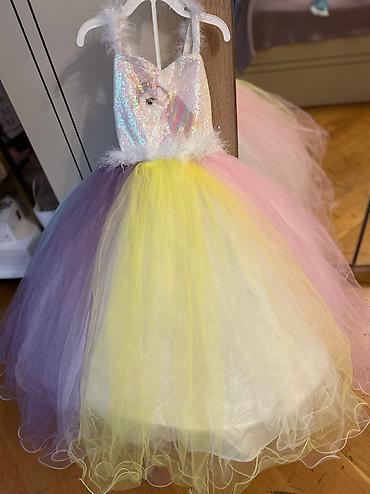 maxi cosi: Uşaq üçün rəngarəng “Unicorn” temalı paltar - Üst hissə: ağ — 4