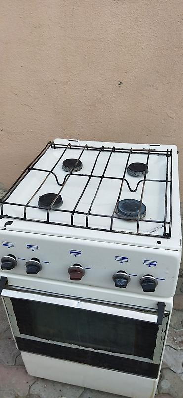 плитку: Газовая плита с духовкой. Отдельностоящая модель в белом цвете — 3