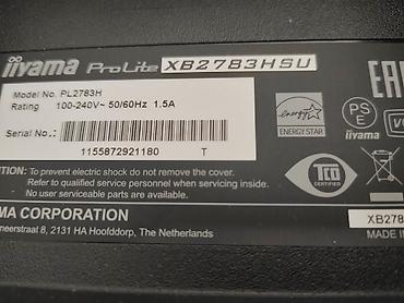 Monitori: Iiyama IPS monitor 27"   Iiyama ProLite X2783HSU-B6 IPS monitor 27" — 13