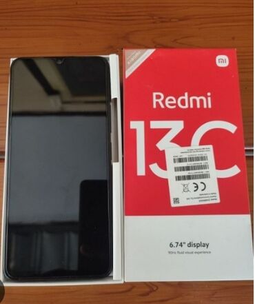 Xiaomi: Xiaomi Redmi 13C, 128 GB, rəng - Qara, 
 Sensor, Barmaq izi, Simsiz şarj