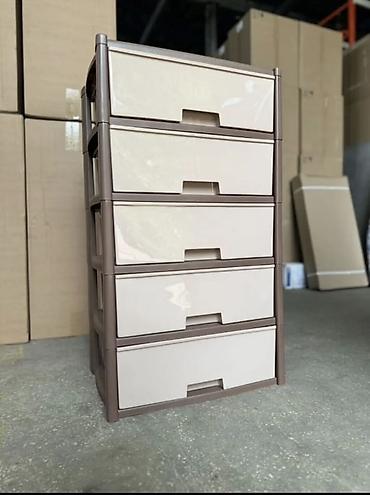 Комоды для одежды: Комод для одежды, Новый, Без зеркала, Пластик, цвет - Бежевый, Самовывоз, Платная доставка — 7