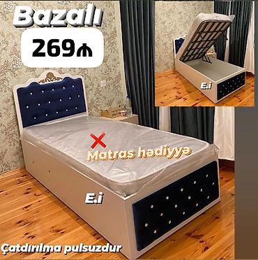 islenmis matraslar: Bazalı tək nəfərlik çarpayı - Qiymət: 269 ₼ - Matras hədiyyə - Altı — 1