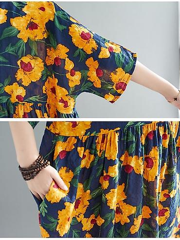 Платья: Оптом и в розницу штапельные платья свободного кроя с кармашками — 20