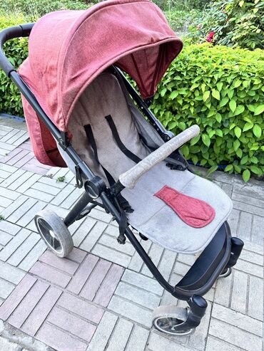 детские коляски с большими колесами: Коляска, цвет - Розовый, Б/у