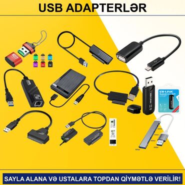 Клавиатуры: USB Adapterlər SAYLA ALANA VƏ USTALARA TOPDAN QİYMƏTLƏ VERİLİR!