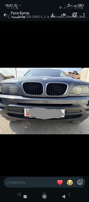 BMW X5: 2002 г., 3 л, Автомат, Бензин, Кроссовер