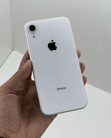 Apple iPhone: IPhone Xr, Б/у, 64 ГБ, Белый, Защитное стекло, Чехол, Кабель, В рассрочку, 94 %