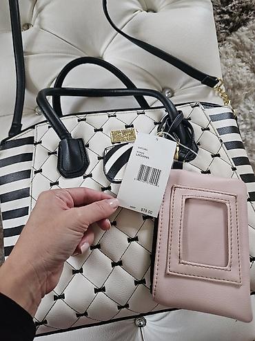 Çantalar: Luv Betsey by Betsey Johnson çantası. Ağ-qara renglerde zərif və eyni — 2