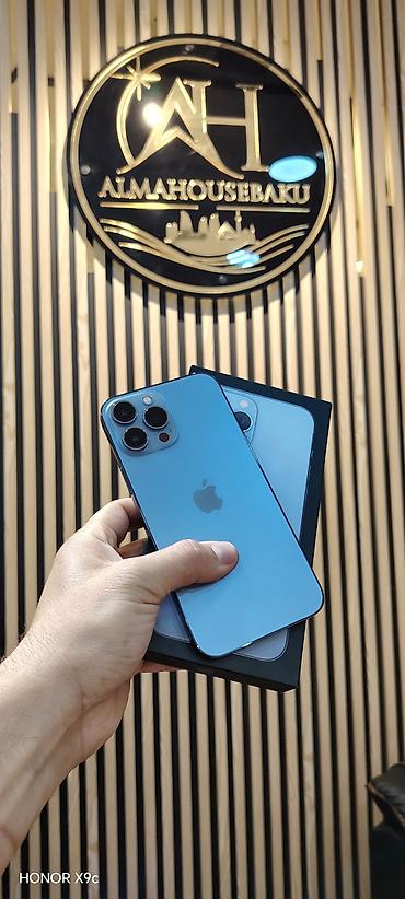 apple 13 pro adapter: IPhone 13 Pro Max, 256 GB, Sierra Blue, Face ID, Sənədlərlə, Zəmanət — 1