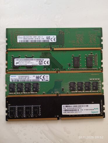 Жёсткие диски (HDD): Оперативная память (RAM) Hynix, 4 ГБ, 2400 МГц, DDR4, Для ПК