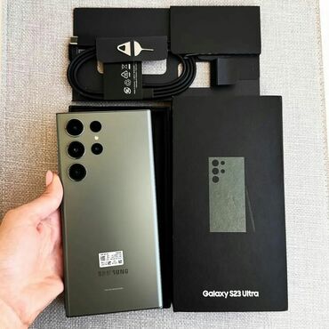 samsunq: Samsung Galaxy S23 Ultra, 256 GB, rəng - Yaşıl, Zəmanət, Sensor, Simsiz şarj