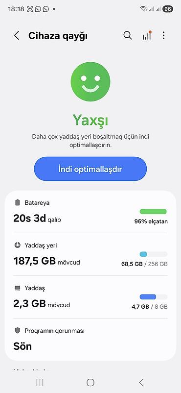 telefon iphone xs: Samsung Galaxy S25 FE, 256 GB, rəng - Göy, İki sim kartlı — 1