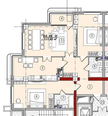 земельный участок первая линия: 3 комнаты, 112 м², Элитка, 15 этаж, ПСО (под самоотделку)