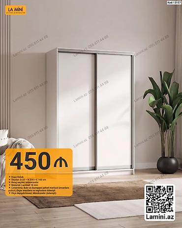 Kupe Dolab - Model kodu: 13157 - Ölçülər: D 55 × H 200 × E 160 sm - lalafo.az -da Kupe Dolab - Model kodu: 13157 - Ölçülər: D 55 × H 200 × E 160 sm -