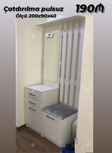 divan ikinci el: Mebel dəsti – müxtəlif modellər 1) 3 qapılı paltar şkafı - Rəng: ağ - — 6