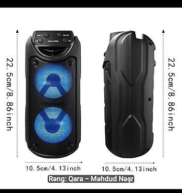 bluetooth mikrofon karaoke: Yeni Kolonka, Növ - Portativ, rəng - Qara — 1
