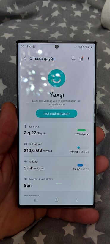 samsung galaxy a70 ekran: Samsung Galaxy S23 Ultra, 256 GB, rəng - Boz, Barmaq izi