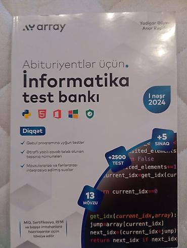 array informatika pdf: İnformatika 11-ci sinif, 2024 il, Ödənişli çatdırılma — 1