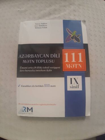 9 cu sinif ədəbiyyat metodik vesait: Azərbaycan dili mətn toplusu 111 mətn 9 cu sinif İdeal veziyyetdedi