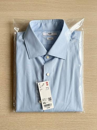 uniqlo мужская одежда: Мужская рубашка, 2XL, Uniqlo, Новый, цвет - Белый, Самовывоз — 5