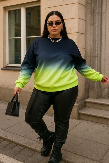 нижнее белье ош: Кофта, Оверсайз, Осень-весна, Китай, 6XL (EU 52)