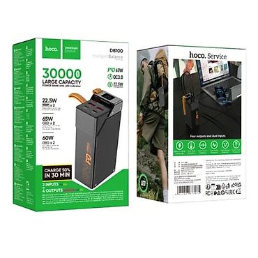 harmony: Power Bank HOCO DB100 Harmony, PD65W, 30000 мА-ч, черный - Емкость — 1