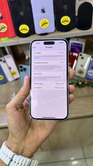 iphone x satılır: IPhone 15, 128 GB, Mavi, Simsiz şarj, Face ID, Sənədlərlə