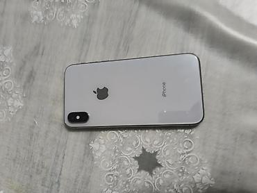 IPhone X, Б/у, 256 ГБ, Серебристый, Чехол, 100 %