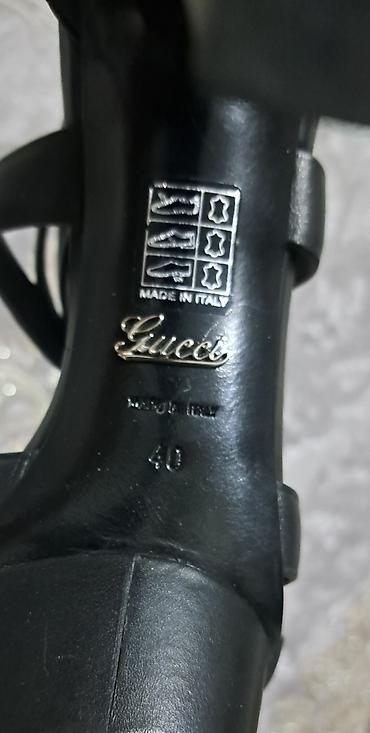 Basanoşka və səndəllər: "GUCCİ"Qadın platformalı sandal – Made in Italy,40 ölçü - Rəng: qara — 3