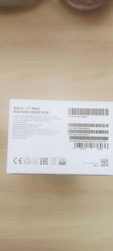 xiaomi mi4s white: Xiaomi 13T, 256 GB, rəng - Qara, 
 Sensor, Barmaq izi, İki sim kartlı