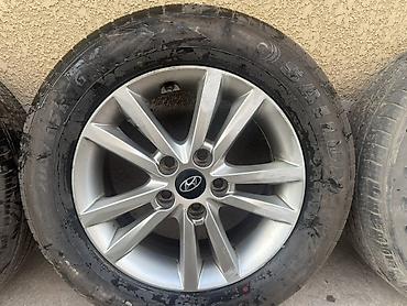 114: Комплект из 4 колес Hyundai: легкосплавные диски с шинами. 2 балона — 5